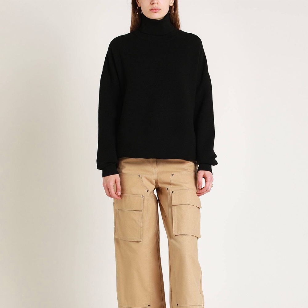 KHAITE Black Turtleneck Sweater
